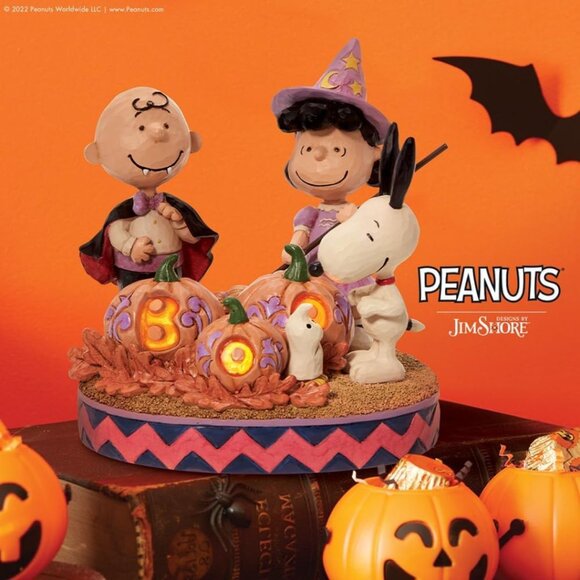 Enesco Peanuts by Jim Shore Peanuts The Gang Dressed for Halloween Figurine, 5.5 - Picture 2 of 8